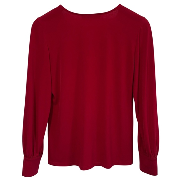 Karl Lagerfeld Blouse Size Womens Med Button Front Stretch Business Casual Work - Picture 2 of 5